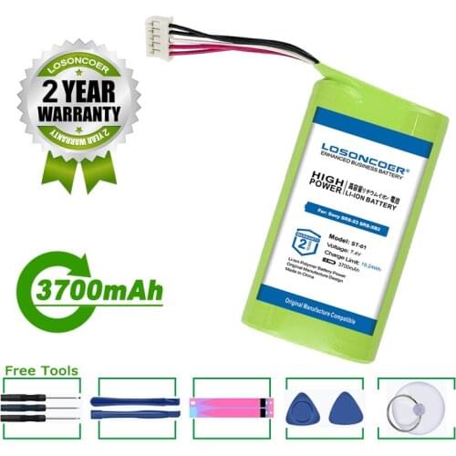 LOSONCOER Battery 3700mAh ST-01 ST-02 Speaker Battery For Sony SRS-X3 SRS-XB2