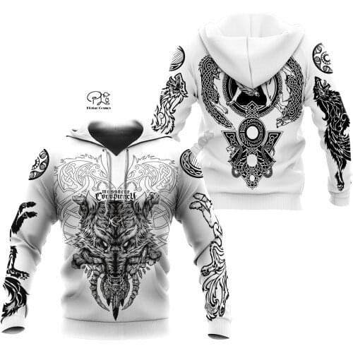 PLstar Cosmos Viking Armor Tattoo Warrior Viking God Odin Symbol NewFashion Tracksuit Harajuku Funny 3Dprint Men/Women Hoodie A5