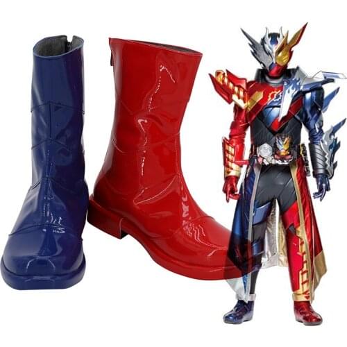Masked Rider Build Trial Form Cosplay Boots Shoes Kamen Rider Cosplay Red Blue Boots Custom Made Any Size