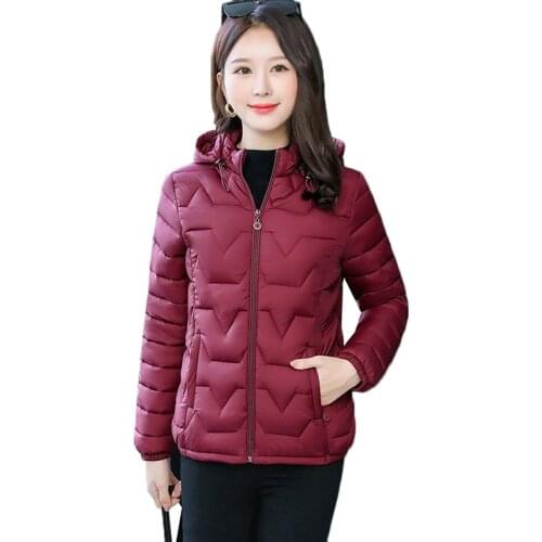 Autumn Winter Jacket Coat Women 2021 New Lightweight Cotton Padded Jacket Plus Size 5XL Middle-aged Female Basic Coats Outerwear