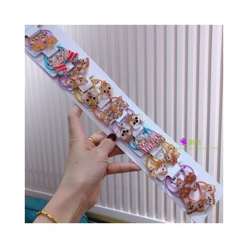Disney Chip Dale Style Anime Headwear Kids Accessories Cartoon Hairband Child Girls Hair Pin Birthday Gifts New