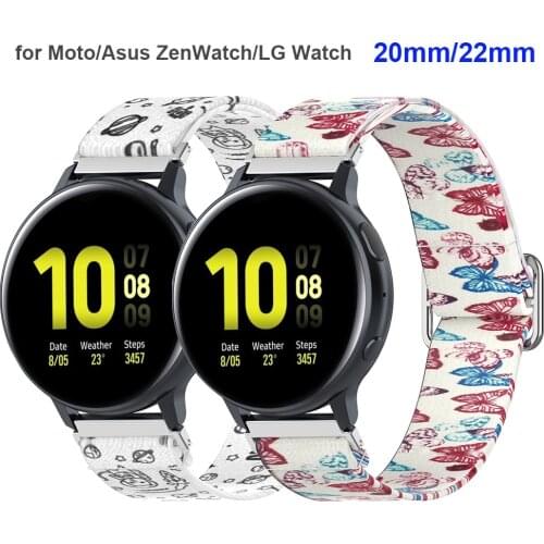 Elastic Bracelet Strap 22mm Replacement Watch Band For LG W100/W110/W150/Asus Vivowatch/ZENWATCH 2/Moto 360 2nd Gen 46mm Correa