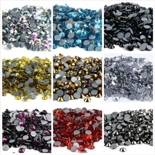 Ss3,ss4,ss8,ss12,ss34 Hot fix Rhinestone Glitter Strass Flatback Glass Crystal Hotfix stones Iron on Rhinestones For Garment