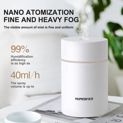 300ML Air Humidifier USB Ultrasonic Aroma Essential Oil Diffuser with LED Light Humidifier Desktop Cool Mist Maker Purifier
