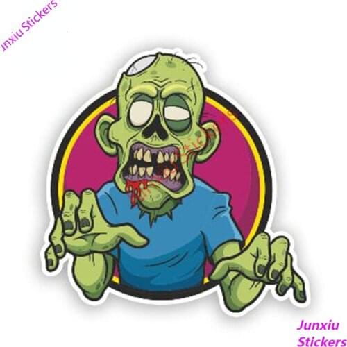 Cartoon Biochemical Zombies Vinyl Sticker Graphic Creative Decals 3D Car Styling Scratch-Proof Exterior Accessories PVC13x12cm