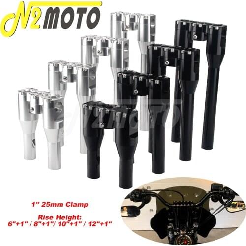 1'' Clamp Straight Modular Handlebar Risers Kit for Harley Dyna Street Bob Softail Sportster FXR CVO FXS Motorbike Upright Riser