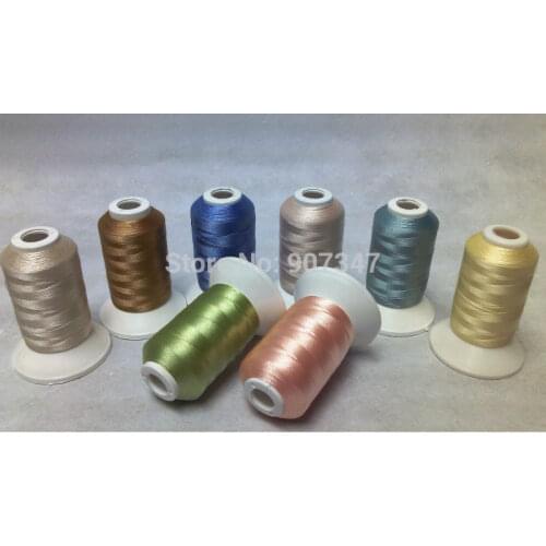 180+ Shade Pastel Series Colors Polyester Machine Embroidery Thread For Brother,Janome 500m*8, Classical Combination Best Deal