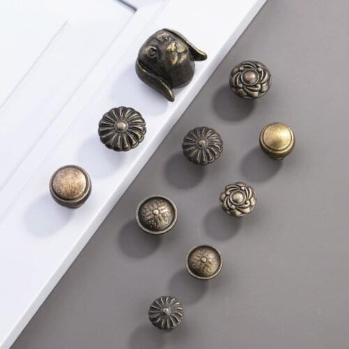 2PCS Antique Bronze Handles Zinc alloy Pulls for Door Drawer Cabinet Wardrobe Wooden Box Jewelry case Furniture Knobs Hardware