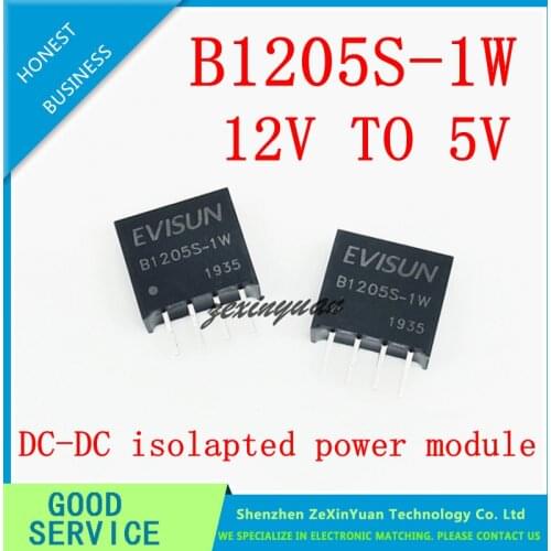 5pcs B1205S-1W module B1205S-1WR2 B1205S-1W B1205S SIP-4 DC-DC 12V 5V