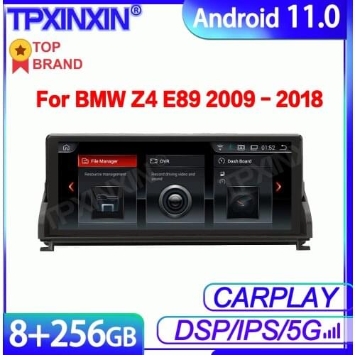 For BMW Z4 E89 Android Radio 2009 + Android Car Multimedia Radio GPS Navigation Car DVD Player IPS Screen New 10.0 64G Headunit