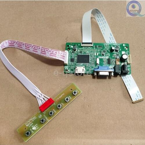 E-qstore:Turn 1920X1080 eDP Panel N156HGE-EAB into a Desktop/PC Monitor-HDMI+VGA+Audio Controller Converter Driver Board Diy Kit