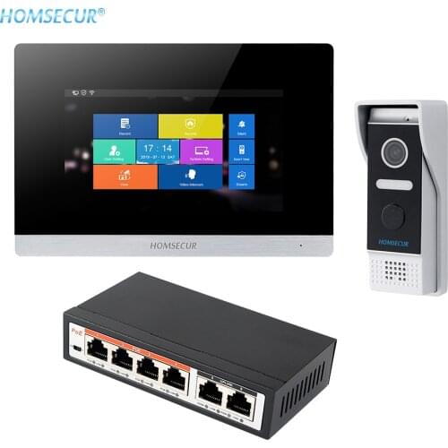HOMSECUR 7" PoE IP Video Door Entry Security Intercom With Recording & Snapshot BC031IP-B+BM716IP-S