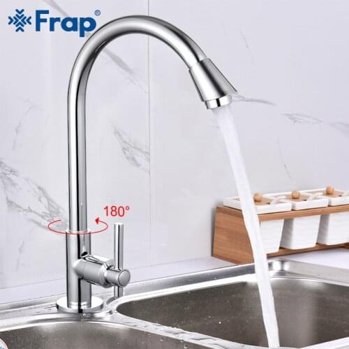 FRAP Silver Single Handle Kitchen Faucet Mixer Swivel 360 Degree Flexible Kitchen Faucet Torneira Cozinha F4108-50/51