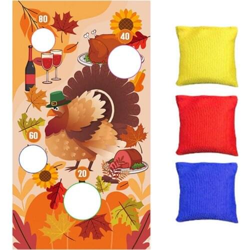 Thanksgiving Toss Games With 3 Bean Bags Set Thanksgiving Theme Party Favor Supplies Have Fun For Children