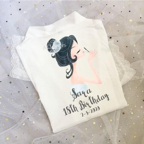 Customized Birthday Robe gift for girlfriend mothers day woman wedding bride bridesmaid gifts