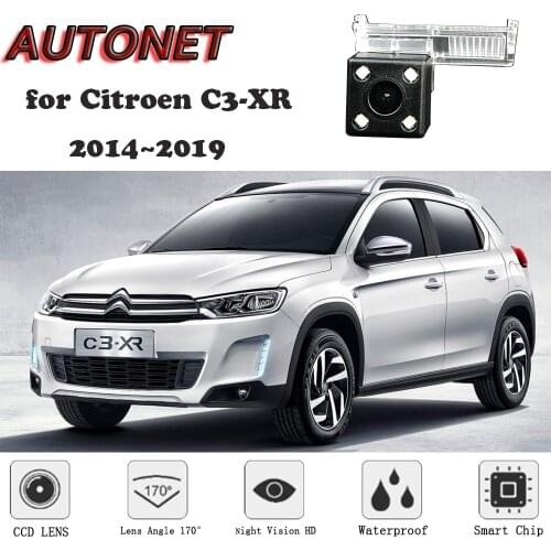 AUTONET HD Night Vision Backup Rear View camera for Citroen C3-XR 2015 2016 2017 2018 2019 Original hole/license plate camera