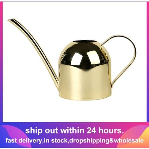 Watering Can Gold Color Stainless Steel Pot Long Spout Indoors Home Plant Pot bottle Watering Device meaty bonsai garden tool
