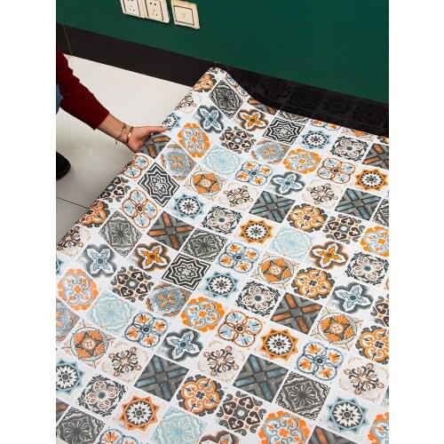 Kitchen Oil-proof Self-adhesive PVC Sticker Film bathroom floor tile waterproof Wallpapers vinyl mosaic pattern Wall sticker