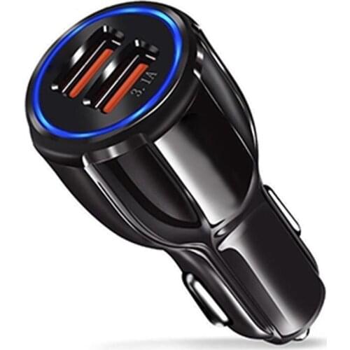 Mini 18W Fast Charger USB Cigarette lighter Adapter Car-Charger Charge 3.0 plus For Xiaomi Mobile One Phones Auto Charging J1M3