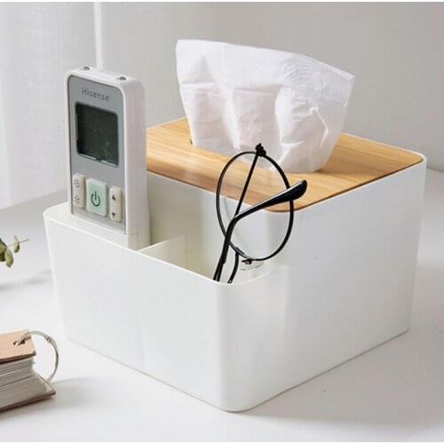 Multifunction storage box TV Air Conditioner Remote Control Organizer Cosmetic Storage Box Household Office Tissue Organizer