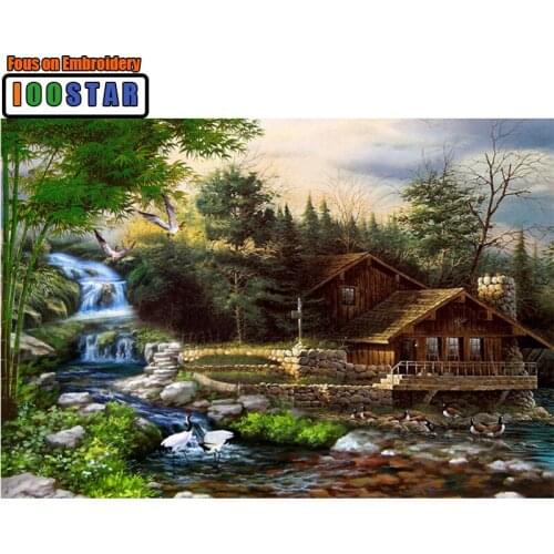 3D Diamond Painting Handmade Cross Stitch Kit Diamond Embroidery Square/Round Dream Cottage Diamond Mosaic Paste Pattern Beads