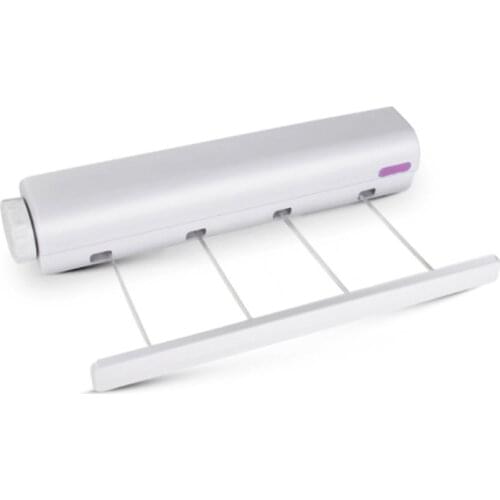 Wall Mounted 4/5 Clothes Line Retractable Laundry Hanger Indoor Outdoor Clothes Drying Rack Clothesline Rope