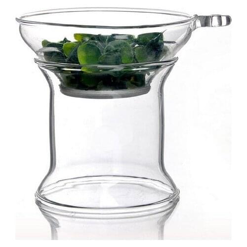 1PC New Glass Tea Strainers with Handle Glass Colander Tea Filter Kung Fu Tea Set EJQ 1075