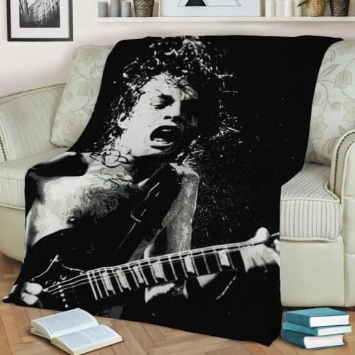 Angus Young 3D Print Plush Blanket Throw On Sofa Home Decor Soft Warmth Washable Nap Blanket Dropshipping