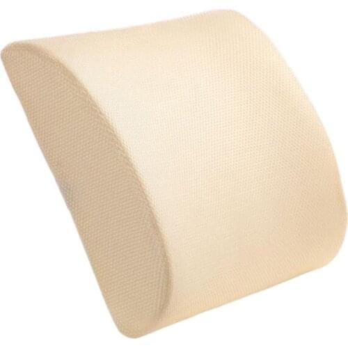 Car Memory Foam Lumbar Support Back Massage Waist Cushion Pillow Soft Breathable For Office Chair Cushion For Car Auto