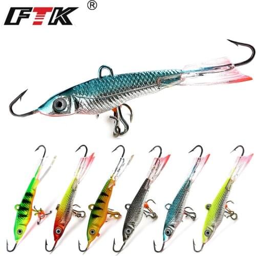 FTK 1PC 12G/7.1CM Ice Fishing Lures Winter Bait Hard Lure Balancer for Fishing Baits Lead Jigging
