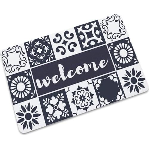 Welcome Stitching style Anti-slip Rubber Door Mat Entrance Carpet Kitchen Mat Living room bedroom Water absorption Rug