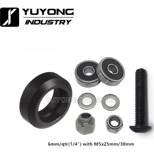 Adjustable precise CNC delrin solid v wheel kits with eccentric spacers for v-slot Rail OX CNC C-Beam parts