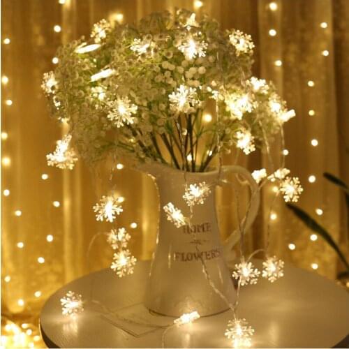 Christmas Snowflake Led String Lights Feastival Decorations Lights Snow Lights Christmas Tree Decoration Curtins for Livingroom