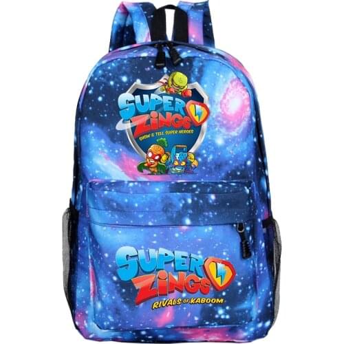 Mochila Super Zings Backpack Women Bookbag Para Hombre Plecak School Bags for Girls Boys Homme Galaxy Small Backpack Kids