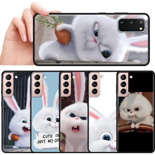 Silicone Case For Samsung Galaxy S20 FE S21 Ultra S10 Plus Soft Back Phone Cover S9 S8 S10e S7 Cases Cas Cute Cartoon Rabbit Cas