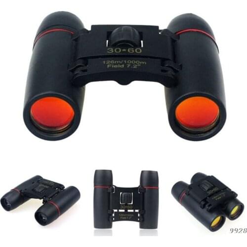 30x60 Zoom Outdoor Travel Folding Night Vision Binoculars High Power Telescope Waterproof Mini Portable Telescope