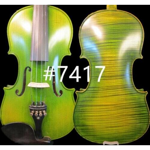 Strad style SONG master Green violin 4/4,one-piece flames maple back #7417