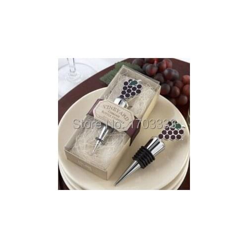 Wedding favors bottle stopper 100PCS/LOT 2015 New Vineyard Grapes Wine Stopper+ wedding party favors gifts+Free shipping