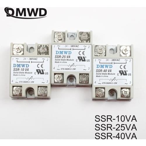 Solid State Relay SSR-10VA SSR-25VA SSR-40VA 10A 25A 40A Relais Regulator 24-380V Output SSR 10VA 25VA 40VA
