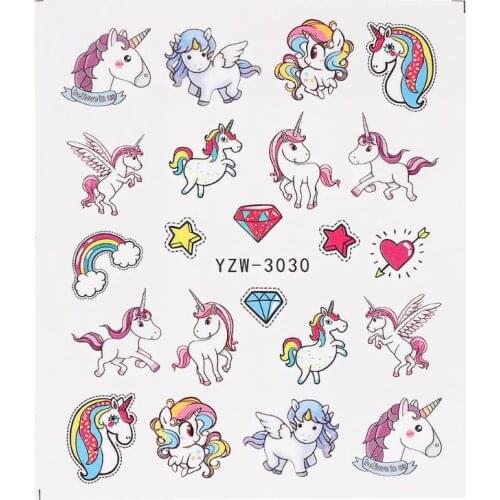 Water Decals Stickers Feather Flower Manicure Nail Art Decoration Transfer Sticker