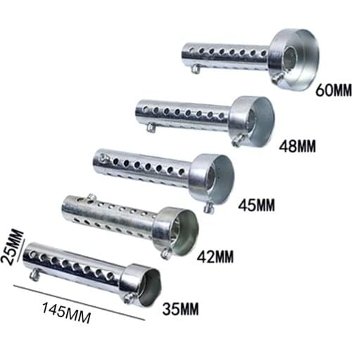 VODOOL Motorcycle Exhaust Muffler Adjustable Silencer Db Killer Pipe Tip For Motorcycle Racing 35/42/48MM High Quality