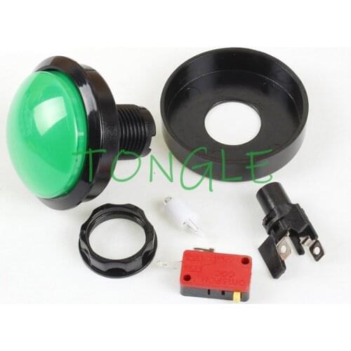 1pcs 60mm Big Round arcade Push Button LED Illuminated with Microswitch for DIY Arcade Game Machine Parts 12V Large Dome Light