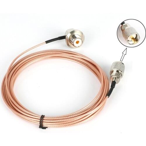 16.4FT/5M 316 Coaxial Cable UHF/PL-259 Male to Female for QYT KT-8900 YAESU ICOM KENWOOD Mobile Radio Walkie Talkie Antenna