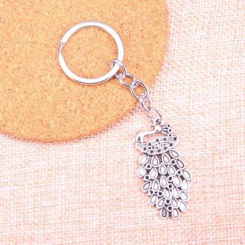 20pcs 44*22mm bird peacock phoenix Pendants DIY Men Car Key Chain Ring Holder Keyring Souvenir Jewelry Gift