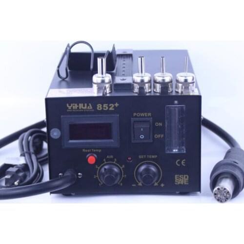 220V 600W YIHUA 852-plus Rework Station with Wind Speed Ball Mobile Phone BGA Professional Soldering Gun