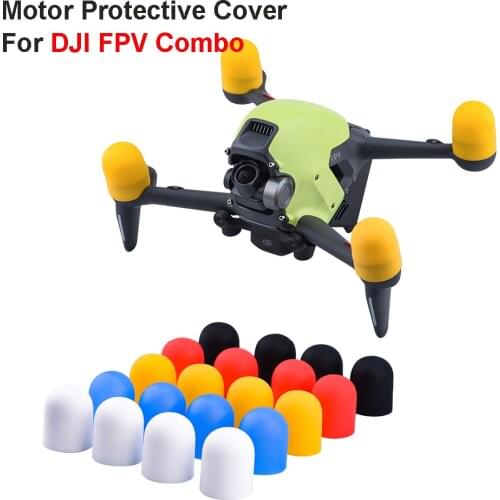 4Pcs Motor Cover For DJI FPV Combo Drone Soft Hat Engine Protector Dust-proof Cap Case Protection for FPV Combo Accessory