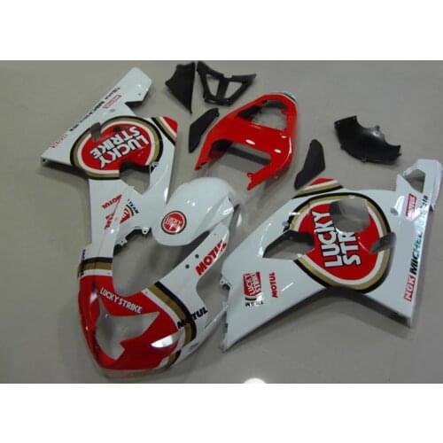 ABS White red Fairing KIT for SUZUKI GSXR600 750 2004 2005 GSXR600 GSXR750 GSX-R600 750 K4 04 05 Fairings set+gifts