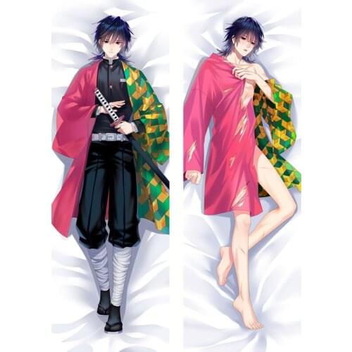 Anime Demon Slayer: Kimetsu No Yaiba Tomioka Giyuu Cosplay Dakimakura Hugging Body Pillow Case Otaku Gift