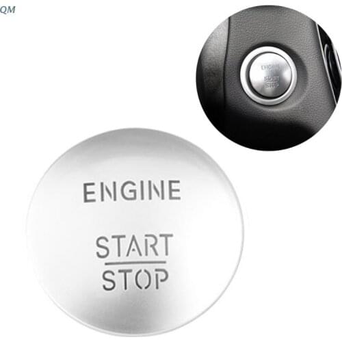 Car Keyless Start Stop One Button Start Button Switch Ignition Button Protection Cover for Mercedes 13MF