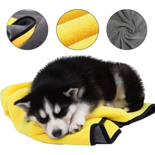 Pet Bath Towels Dog Accessories Large Super Absorbent Clean Up Fiber Towel Pet Dogs Soft Lint-free Quick-drying Thick Bath Towel